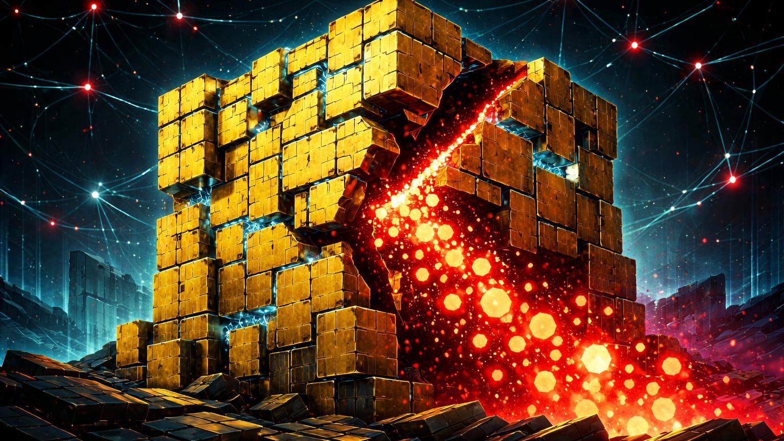 Fortaleza de rede on-chain rachada liberando fluxo vermelho de BTC, simbolizando holders de 2021 em capitulação ou rotação com volatilidade