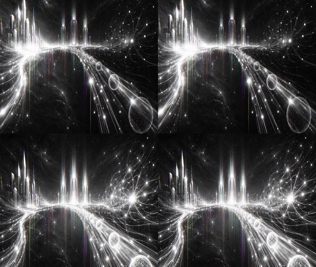 Ponte etérea de oráculos conectando skyline Wall Street dourado a rede DeFi cyan, simbolizando integração de ações via Chainlink