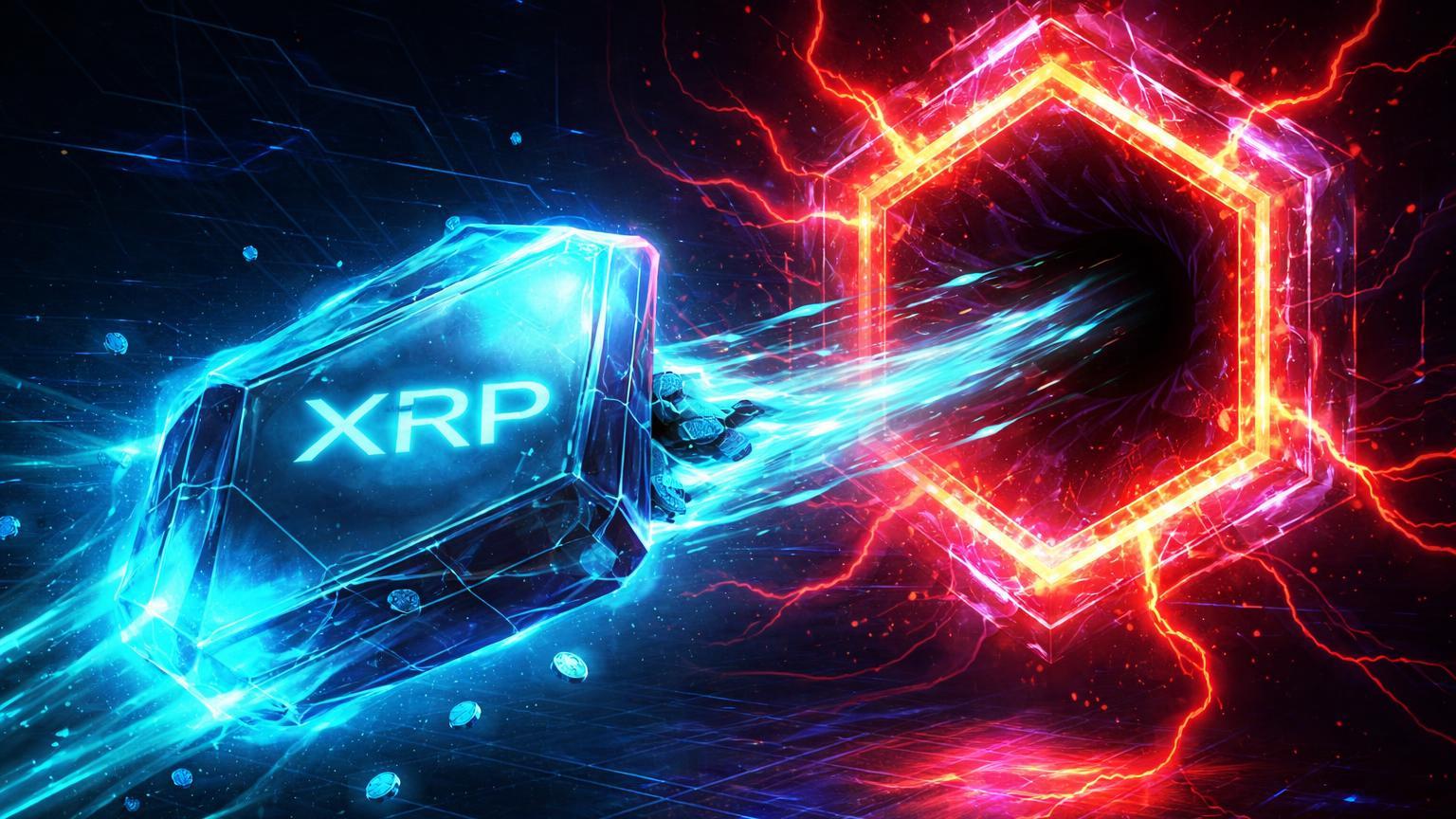 Carteira cristal XRP sendo drenada por portal falso neon de NFT, alertando golpe de passes falsos no XRPL
